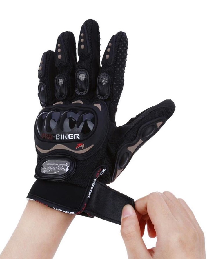  Pro Biker Gloves MCS-01C Mobile Friendly Touch Racing Gloves Black